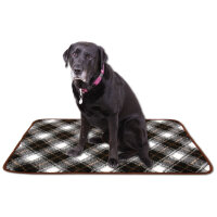 Tierdecke Lammflor dunkelbraun - gemustert 80x120 cm (R)