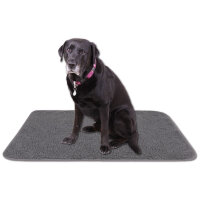 Tierdecke Lammflor grau - hellgrau 80x120 cm (R)