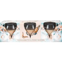 Duftkerzen 3er Set "Vanilleblüte & Feine Mandel"