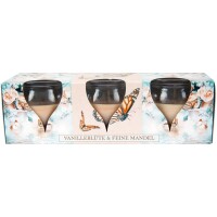 Duftkerzen 3er Set "Vanilleblüte & Feine Mandel"