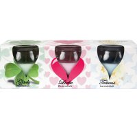 Dufterkzen "Romantic" 3er Set "Blumen & Lavendelduft"