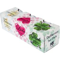 Dufterkzen "Romantic" 3er Set "Blumen & Lavendelduft"