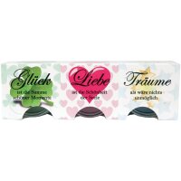 Dufterkzen "Romantic" 3er Set "Blumen & Lavendelduft"