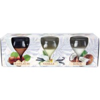Duftkerzen 3er Set "Nuss-Vanille-Kokos"