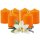 Stumpenkerzen Ø4cm x 6cm - 6er Pack Orange
