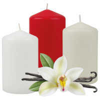 Stumpenkerzen Ø6cm x 10cm Weiß 1er-Pack