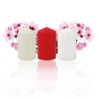 Stumpenkerzen Ø6cm x 10cm Weiß 1er-Pack