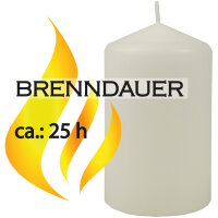 Stumpenkerzen Ø6cm x 10cm Elfenbein 1er-Pack