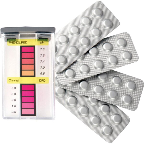 Pooltester zur Ermittlung des Chlorgehaltes und pH Wertes (R)