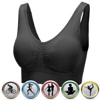 Seamless BH "ohne Polster" - L/XL - Schwarz (R)