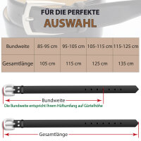 Lederg&uuml;rtel Sortiment A/B/C