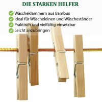 Wäscheklammern aus Bambus 6cm ( 24 Stück )