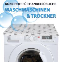 Trockner- und Waschmaschinenbezug 60 x 60 cm - Wei&szlig;e Sterne