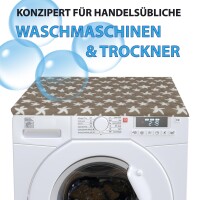 Trockner-/Waschmaschinenbezug 60 x 60 cm Seestern Taupe