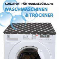 Trockner-/Waschmaschinenbezug 60 x 60 cm Sterne Anthrazit