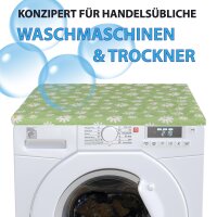 Trockner- und Waschmaschinenbezug 60 x 60 cm - Daisy - Gr&uuml;n