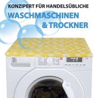 Trockner-/Waschmaschinenbezug 60 x 60 cm Daisy Gelb