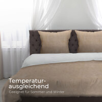 Bettwäsche Cashmere Touch - 80x80+135x200 cm - Beige / Taupe