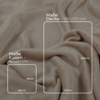 Bettwäsche - Wendebettwäsche Beige / Taupe 80x80+135x200 cm