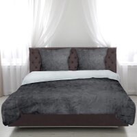 Bettwäsche - Wendebettwäsche Silber / Anthrazit...