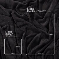 Bettwäsche - Wendebettwäsche Silber / Anthrazit 80x80+155x220 cm