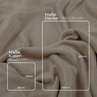 Bettwäsche - Wendebettwäsche Beige / Taupe 80x80+155x220 cm