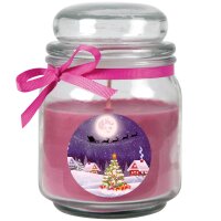 Duftkerze im Glas - Weihnachtsbaum Lila - Bonbon 300gr (...
