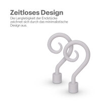 Endstücke für Stilgarnitur 2er Weiß Roma