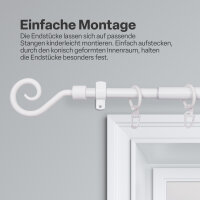 Endstücke für Stilgarnitur 2er Weiß Roma