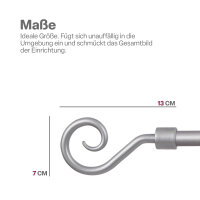 Endstücke für Stilgarnitur 2er Silber Roma