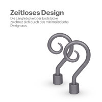 Endstücke für Stilgarnitur 2er Silber Roma