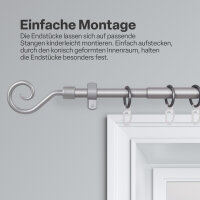 Endstücke für Stilgarnitur 2er Silber Roma