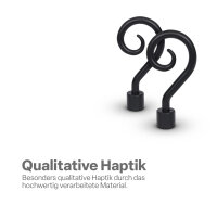 Endstücke für Stilgarnitur 2er Schwarz Roma