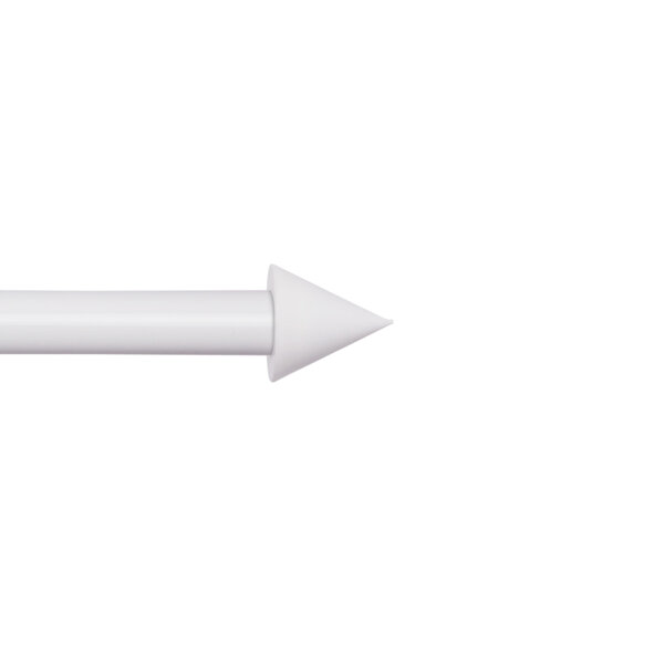 Endstücke für Stilgarnitur 2er Weiß Kegel