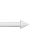 Endstücke für Stilgarnitur 2er Weiß Kegel