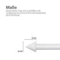 Endstücke für Stilgarnitur 2er Weiß Kegel