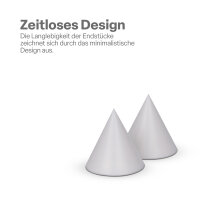 Endstücke für Stilgarnitur 2er Weiß Kegel