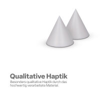 Endstücke für Stilgarnitur 2er Weiß Kegel