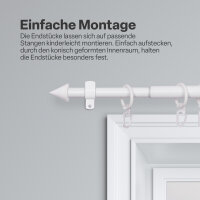 Endstücke für Stilgarnitur 2er Weiß Kegel