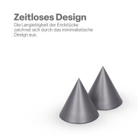 Endstücke für Stilgarnitur 2er Silber Kegel