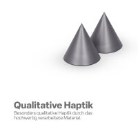 Endstücke für Stilgarnitur 2er Silber Kegel