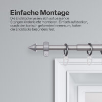 Endstücke für Stilgarnitur 2er Silber Kegel