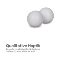 Endstücke für Stilgarnitur 2er Weiß Kugel