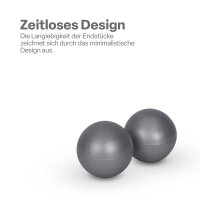 Endstücke für Stilgarnitur 2er Silber Kugel