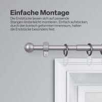 Endstücke für Stilgarnitur 2er Silber Kugel