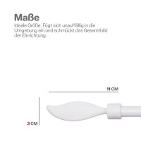 Endstücke für Stilgarnitur 2er Weiß Flamme