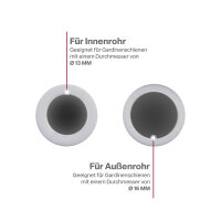 Endstücke für Stilgarnitur 2er Weiß Flamme