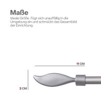 Endstücke für Stilgarnitur 2er Silber Flamme