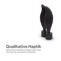 Endstücke für Stilgarnitur 2er Schwarz Flamme