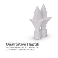 Endstücke für Stilgarnitur 2er Weiß Lilie